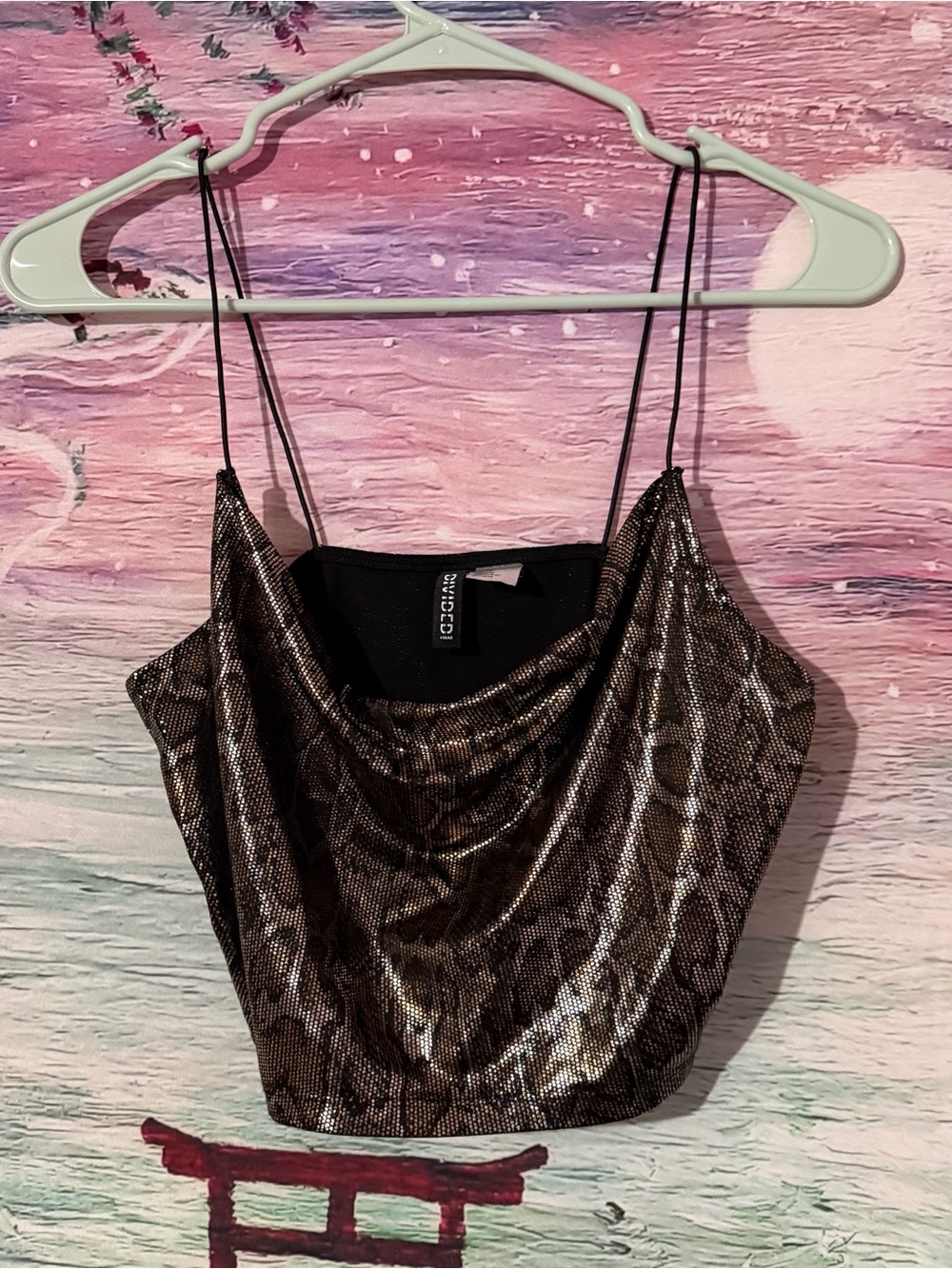 Y2K Snakeskin Going Out Top